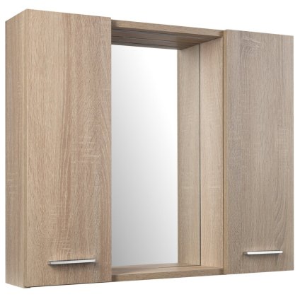 Aqualine, ZOJA/KERAMIA FRESH STRIP konyha LED világítással, 70x60x14cm, platina tölgy, 45029S