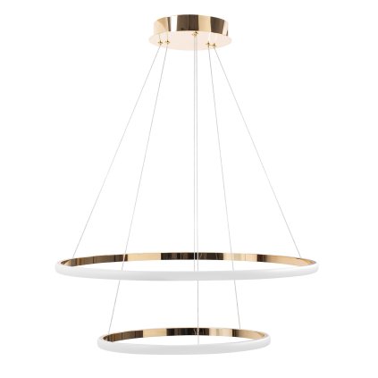 Toollight, LED függeszték 40/60cm, 61W, 3000K, LHJ007-CP2, arany, OSW-60004