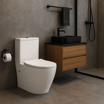 Invena Livion, WC kombi-csésze tartállyal, öblítőkészlettel, tornado technológiával, lassan záródó ülőkével, INV-CE-82-K01-J