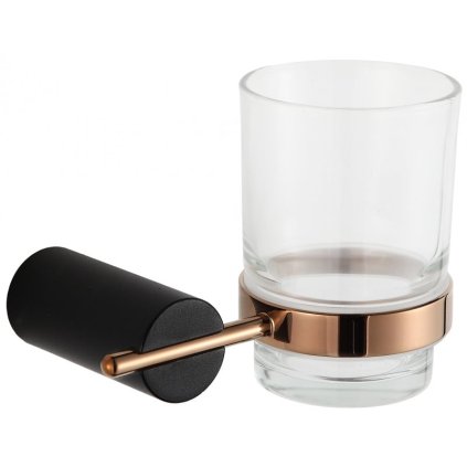 Mexen tartozékok, Aron kefetartó, fekete / rózsaszín arany, 7088138-67