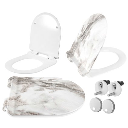 Rea, WC-ülőke CARLO DUROPLAST SLIM - matt láva, REA-C4620