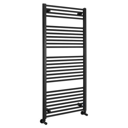 Aqualine, DIRECT radiátor oldalsó csatlakozással 600x1320 mm, matt fekete, ILR36B