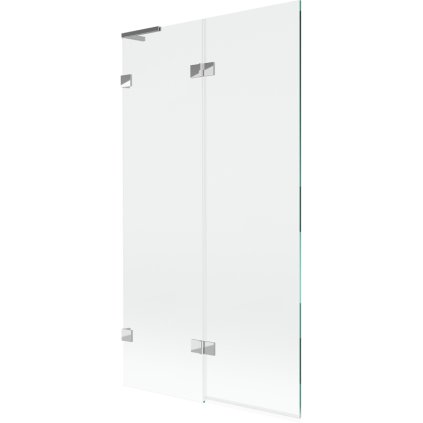 Mexen Lunar L, kétszárnyú kádparaván bal oldali 100 x 150 cm, átlátszó üveg, króm, 897L-100-100-01-00-L