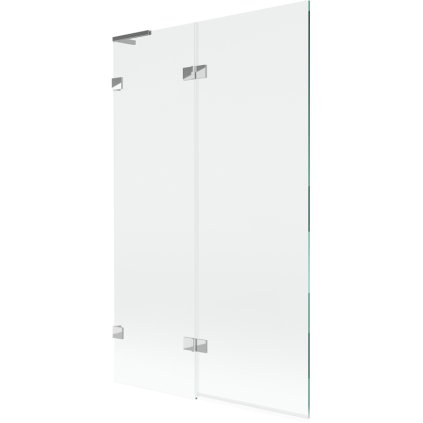 Mexen Lunar L, kétszárnyú kádparaván bal oldali 110 x 150 cm, átlátszó üveg, króm, 897L-110-100-01-00-L