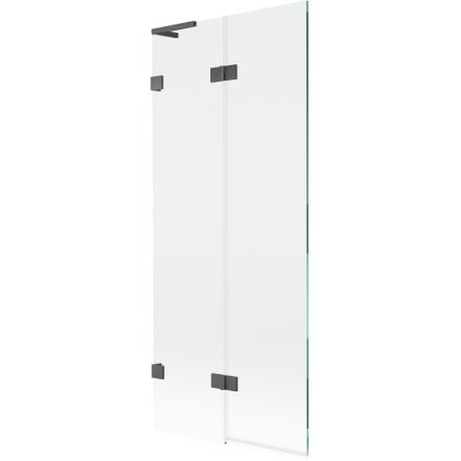 Mexen Lunar L, kétszárnyú kádparaván bal oldali 80 x 150 cm, átlátszó üveg, grafit, 897L-080-100-66-00-L