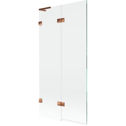 Mexen Lunar L, kétszárnyú kádparaván bal oldali 90 x 150 cm, átlátszó üveg, rozéarany, 897L-090-100-60-00-L