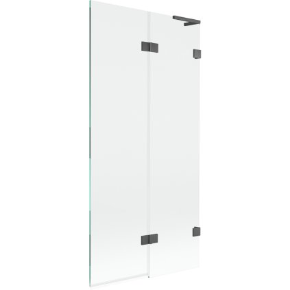 Mexen Lunar L, kétszárnyú kádparaván jobb oldali 90 x 150 cm, átlátszó üveg, grafit, 897L-090-100-66-00-P