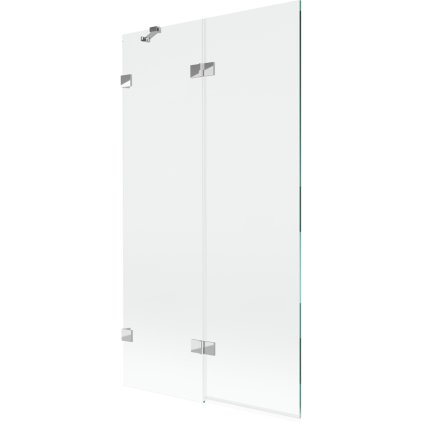 Mexen Lunar, kétszárnyú kádparaván bal oldali 100 x 150 cm, átlátszó üveg, króm, 897-100-100-01-00-L