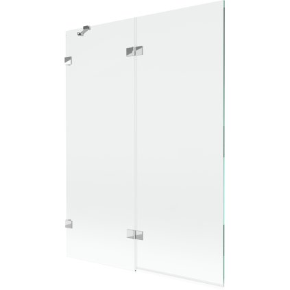 Mexen Lunar, kétszárnyú kádparaván bal oldali 130 x 150 cm, átlátszó üveg, króm, 897-130-100-01-00-L