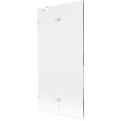 Mexen Lunar, kétszárnyú kádparaván bal oldali 90 x 150 cm, átlátszó üveg, fehér, 897-090-100-20-00-L