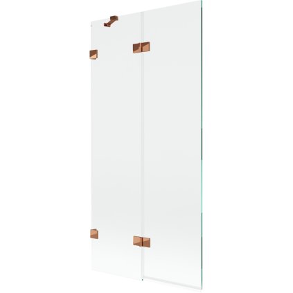 Mexen Lunar, kétszárnyú kádparaván bal oldali 90 x 150 cm, átlátszó üveg, rozéarany, 897-090-100-60-00-L