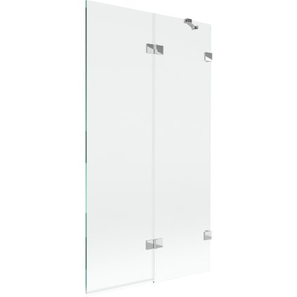 Mexen Lunar, kétszárnyú kádparaván jobb oldali 100 x 150 cm, átlátszó üveg, króm, 897-100-100-01-00-P
