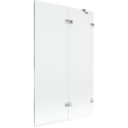 Mexen Lunar, kétszárnyú kádparaván jobb oldali 110 x 150 cm, átlátszó üveg, króm, 897-110-100-01-00-P