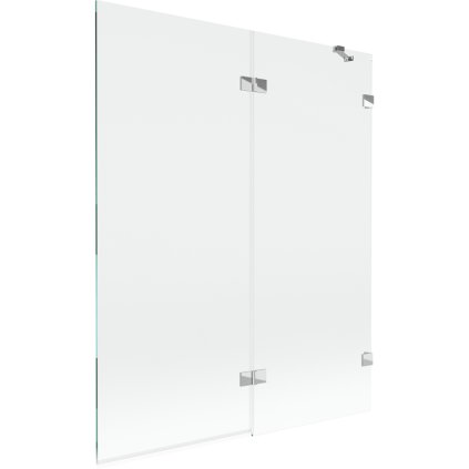 Mexen Lunar, kétszárnyú kádparaván jobb oldali 140 x 150 cm, átlátszó üveg, króm, 897-140-100-01-00-P