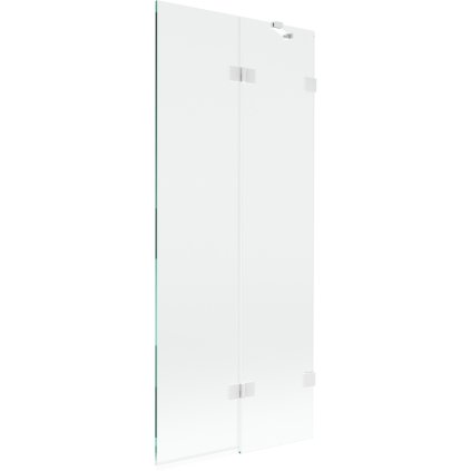 Mexen Lunar, kétszárnyú kádparaván jobb oldali 80 x 150 cm, átlátszó üveg, fehér, 897-080-100-20-00-P