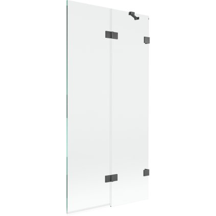 Mexen Lunar, kétszárnyú kádparaván jobb oldali 90 x 150 cm, átlátszó üveg, grafit, 897-090-100-66-00-P