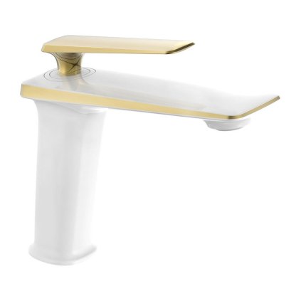 Mexen Purus mosdócsap, fehér-arany, 745800-25