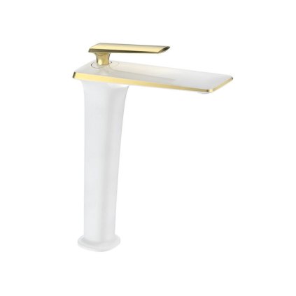 Mexen Purus magas mosdócsaptelep, fehér-arany, 745810-25