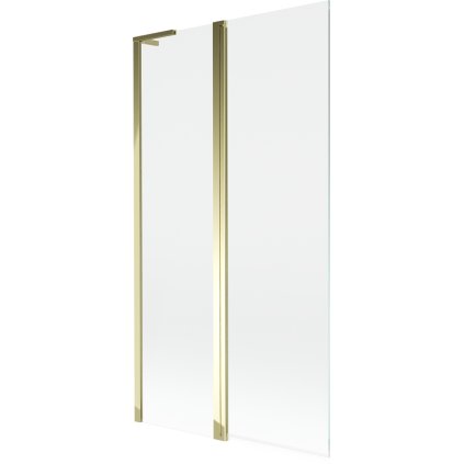 Mexen Mist L, kétszárnyú kádparaván 100 x 150 cm, átlátszó üveg, aranyfényű profil, 8A9L-100-011-50-00
