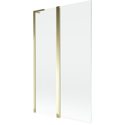 Mexen Mist L, kétszárnyú kádparaván 110 x 150 cm, átlátszó üveg, aranyfényű profil, 8A9L-110-011-50-00