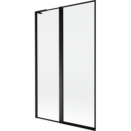 Mexen Mist L, kétszárnyú kádparaván, bal oldali 110 x 150 cm, fekete keret, fekete - 8A9L-110-011-70-70-L