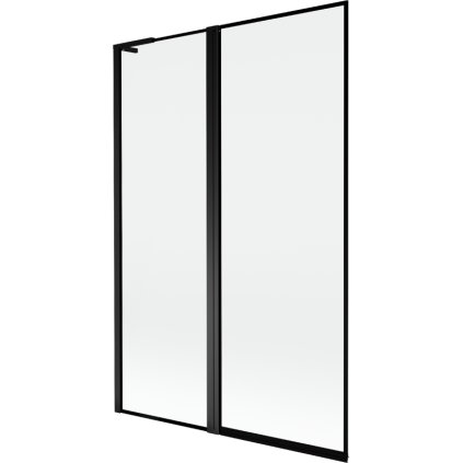 Mexen Mist L, kétszárnyú kádparaván, bal oldali 120 x 150 cm, fekete keret, fekete - 8A9L-120-011-70-70-L