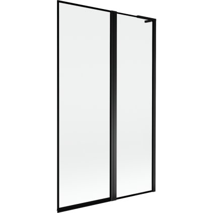 Mexen Mist L, kétszárnyú kádparaván, jobb oldali 110 x 150 cm, fekete keret, fekete - 8A9L-110-011-70-70-P