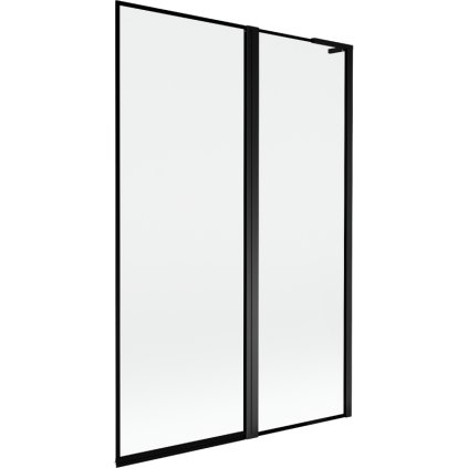 Mexen Mist L, kétszárnyú kádparaván, jobb oldali 120 x 150 cm, fekete keret, fekete - 8A9L-120-011-70-70-P