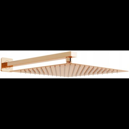 Mexen Slim esőfej 30 x 30 cm zuhanykarral 40 cm, rózsaszín arany, 79130112-60