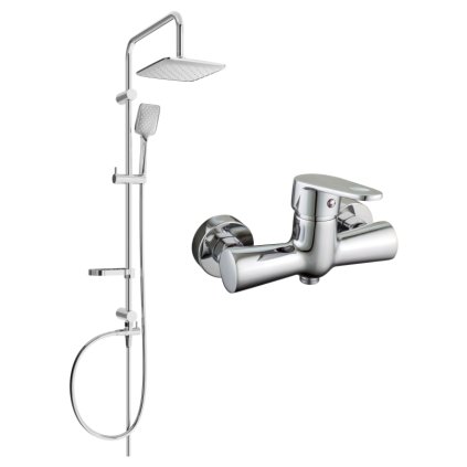 Mexen Sven esőzuhany szett + Kama zuhanycsaptelep, króm, 72540262-00