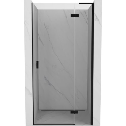 Mexen Mist-H L, egyszárnyú zuhanyajtó jobb oldali 100 cm, átlátszó üveg, fekete profil, 8A5L-100-000-70-00-P