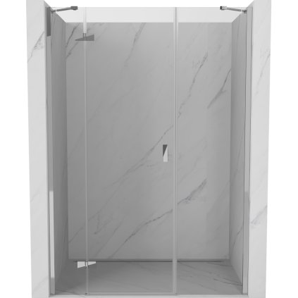 Mexen Mist-H, 1 szárnyú zuhanyajtó bal oldali 140 cm, átlátszó üveg, króm profil, 8A5-140-001-01-00-L
