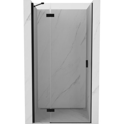 Mexen Mist-H, 1 szárnyú zuhanyajtó bal oldali 70 cm, átlátszó üveg, fekete profil, 8A5-070-000-70-00-L