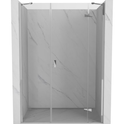 Mexen Mist-H, egyszárnyú zuhanyajtó jobb oldali 125 cm, átlátszó üveg, króm profil, 8A5-125-001-01-00-P