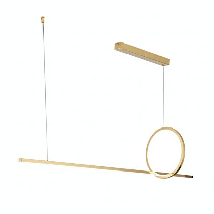 Toollight, LED függeszték 100cm, 25W, 3000K, 2000lm, LHJ111-CP C, matt arany, OSW-50071