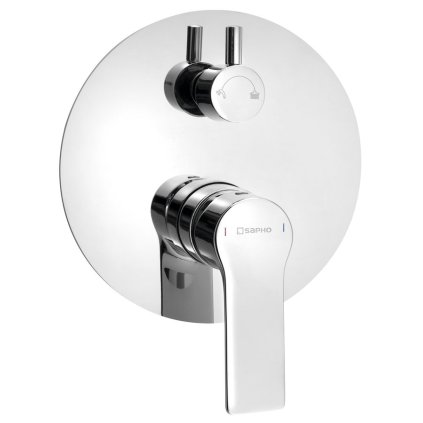 Sapho, PAX falsík alatti zuhanycsaptelep, 2 kimenettel, forgókapcsolóval, króm, XA43