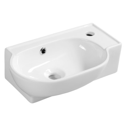 Sapho, YUMO kerámia sarokmosdó 45x28cm, fehér, 3045