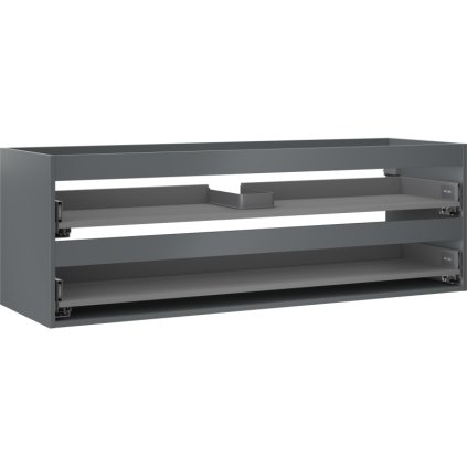 Mexen Box-A, fali szekrény 140 cm, 2 fiók, grafit matt, 91AX0-1400-470-2-66
