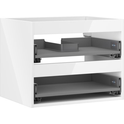 Mexen Box-A, fali szekrény 60 cm, 2 fiók, fényes fehér, 91AX0-0600-470-2-00