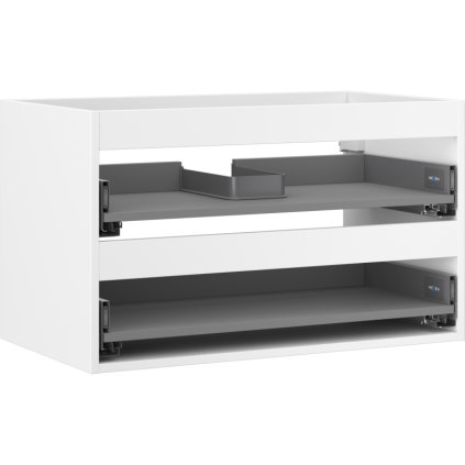 Mexen Box-A, fali szekrény 80 cm, 2 fiók, matt fehér, 91AX0-0800-470-2-01