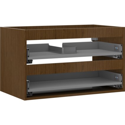 Mexen Box-A, fali szekrény 80 cm, 2 fiók, diófa, 91AX0-0800-470-2-86