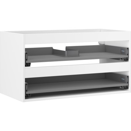 Mexen Box-A, fali szekrény 90 cm, 2 fiók, matt fehér, 91AX0-0900-470-2-01