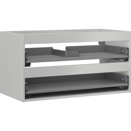 Mexen Box-A, fali szekrény 90 cm, 2 fiók, matt szürke, 91AX0-0900-470-2-62