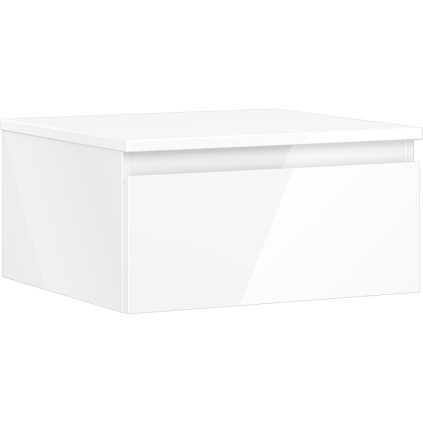 Mexen Orio, fürdőszobaszekrény 50 cm-es felsőrésszel, 1 fiókkal, fényes fehér, 91A10-05023-1-BFC00