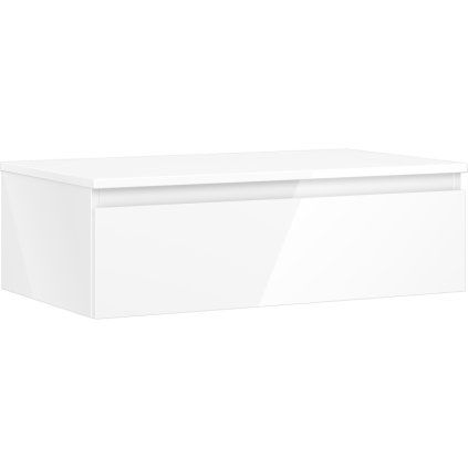 Mexen Orio, fürdőszobaszekrény 80 cm-es felsőrésszel, 1 fiókkal, fényes fehér, 91A10-08023-1-BFC00