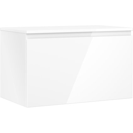 Mexen Orio, fürdőszobaszekrény 80 cm-es felsőrésszel, 1 fiókkal, fényes fehér, 91A10-08047-1-BFC00