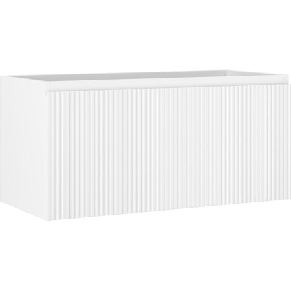 Mexen Rivel, fürdőszobaszekrény 100 cm, 1 fiók, rovátkolt, matt fehér, 91A20-10047-1-BF01