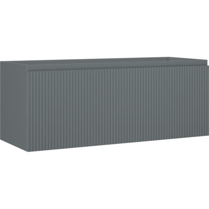 Mexen Rivel, fürdőszobaszekrény 120 cm, 1 fiók, rovátkolt, grafit matt, 91A20-12047-1-BF66