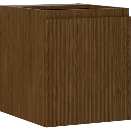 Mexen Rivel, fürdőszobaszekrény 40 cm, 1 ajtó, rovátkolt, diófa, 91A21-04047-1-BF86