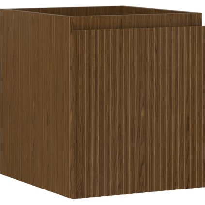 Mexen Rivel, fürdőszobaszekrény 40 cm, 1 fiók, rovátkolt, diófa, 91A20-04047-1-BF86